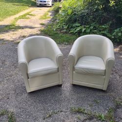 Leather Club Chairs 