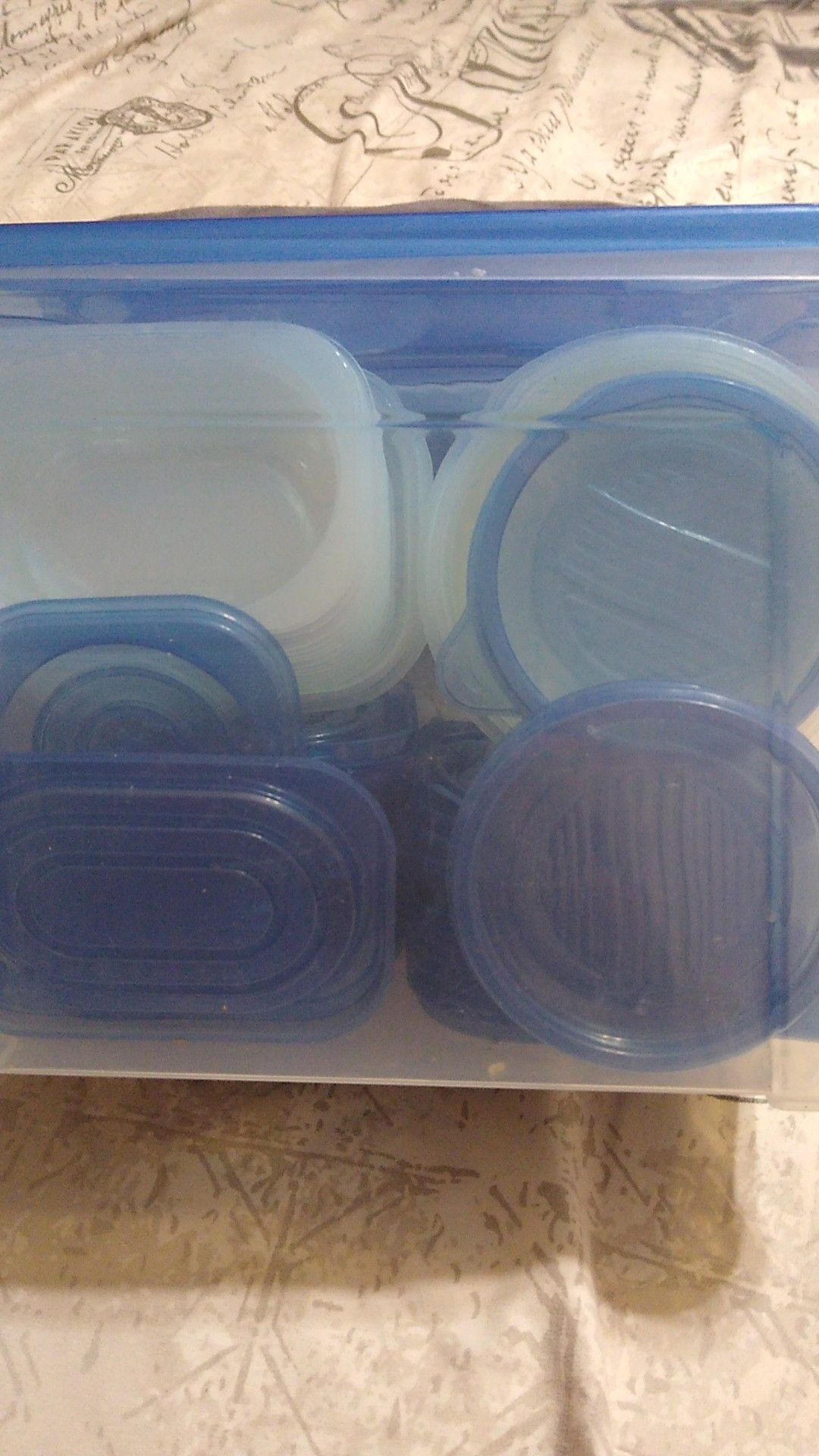 Plastic food containers with Storage.