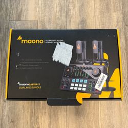 MAONO Podcast Equipment Bundle For 2: Audio Interface Mixer E2 Gen2B