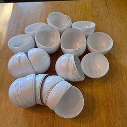 Crafting / Party Favors / Games - Empty White Plastic Ball Halves