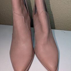 Steve Madden Pink Leather Chaya Pointed Toe Boots