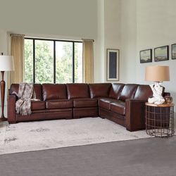 Costco Luca 4-piece Top Grain Leather Sectional $650