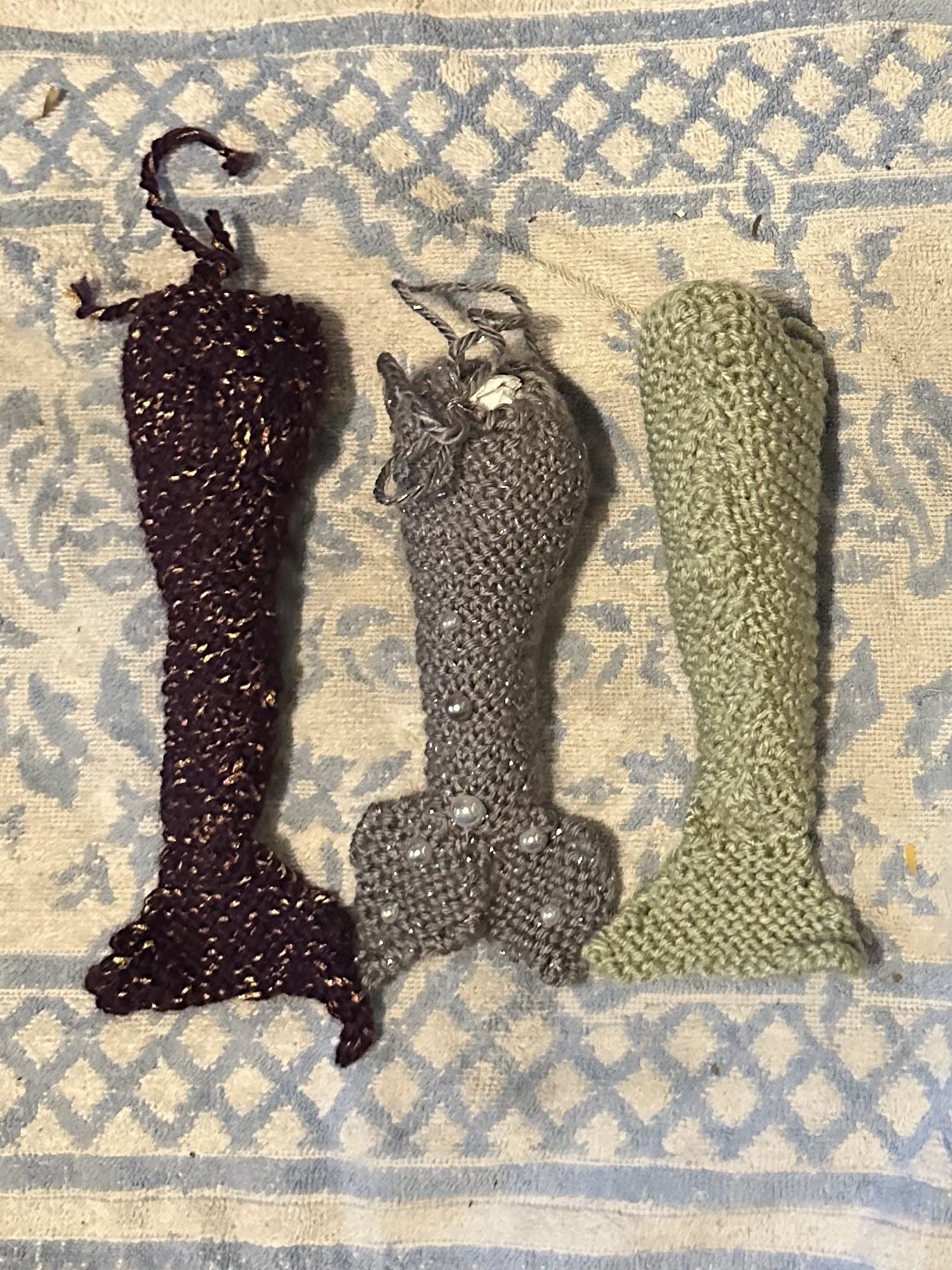 Handmade Crocheted Mermaid Tail Bags
