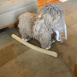 Plush Rocking Horse - Wooly Mammoth