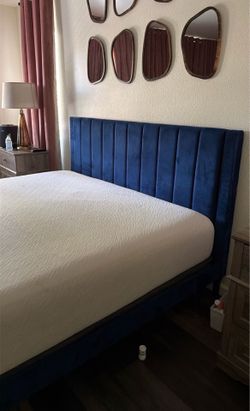King bed frame and mattress