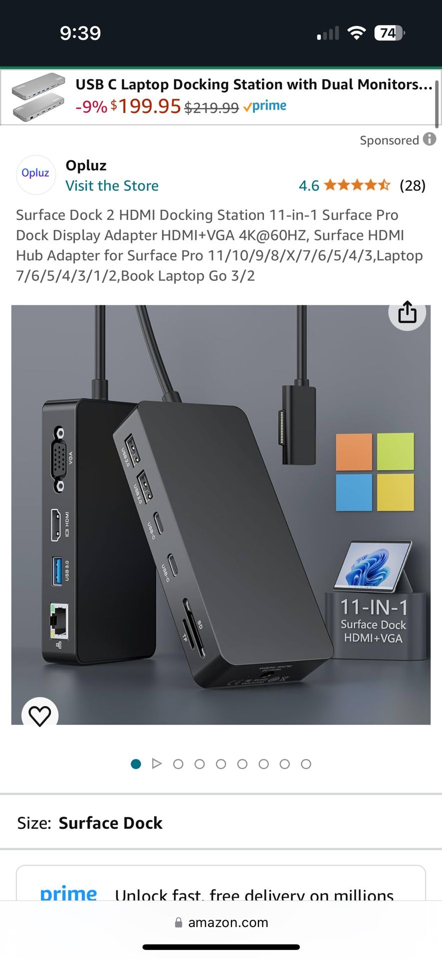 Microsoft surface dock 2