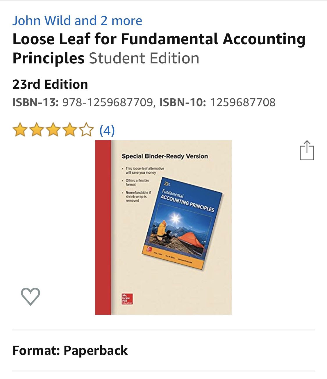 Fundamentals of Accounting 23rd looseleaf