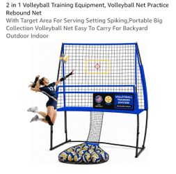 2-in-1 Volleyball Training Rebound Net