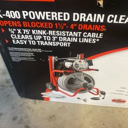 Ridgid K-400 Powered Drain Cleaner New 