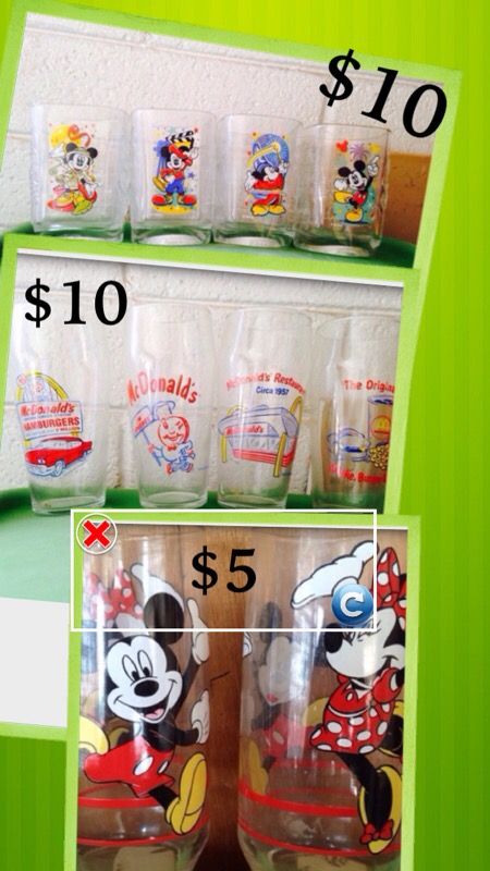 Disney McDonald's glasses