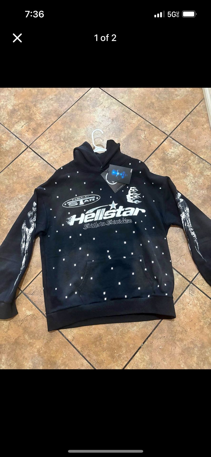 Black Rhimestone Hellstar Hoodie