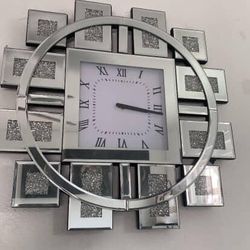 Crushed Diamond Inlay Wall Clock