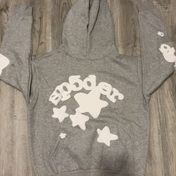 NEW Grey Beluga sp5der hoodie