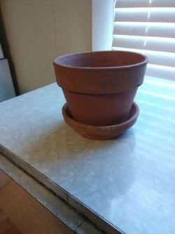 Clay Flower Pot and Bottom
