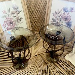 Vintage Mid-Century Jozefina Krosno Octopus Glass Pedestal Bowl