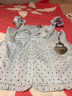Polka Dot Ruffle Top