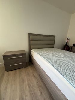 Full size Bed Frame with matching nightstand