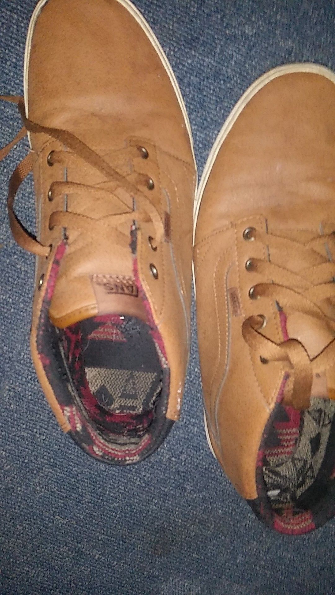 Vans high tops brown leather