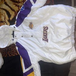 Men's Starter Purple/White Los Angeles Lakers The Pro III Quarter-Zip - Hoodie Jacket