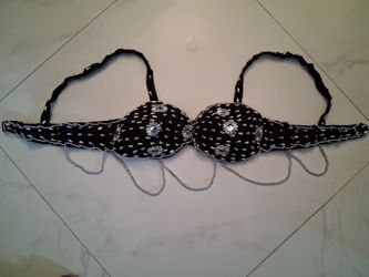 Black/Silver Top for Belly Dancing from Brazil