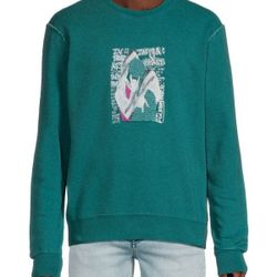 Zadig & Voltaire Simba Print Sweatshirt Aqua Size S - MADE IN PORTUGAL