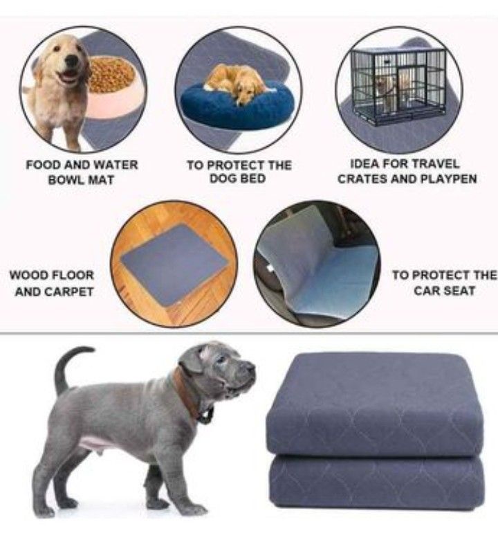 JdPet Washable Dog Pee Pads+Free Grooming Gloves - Reusable Whelping Pads,Waterproof Dog Mat Non-Sli