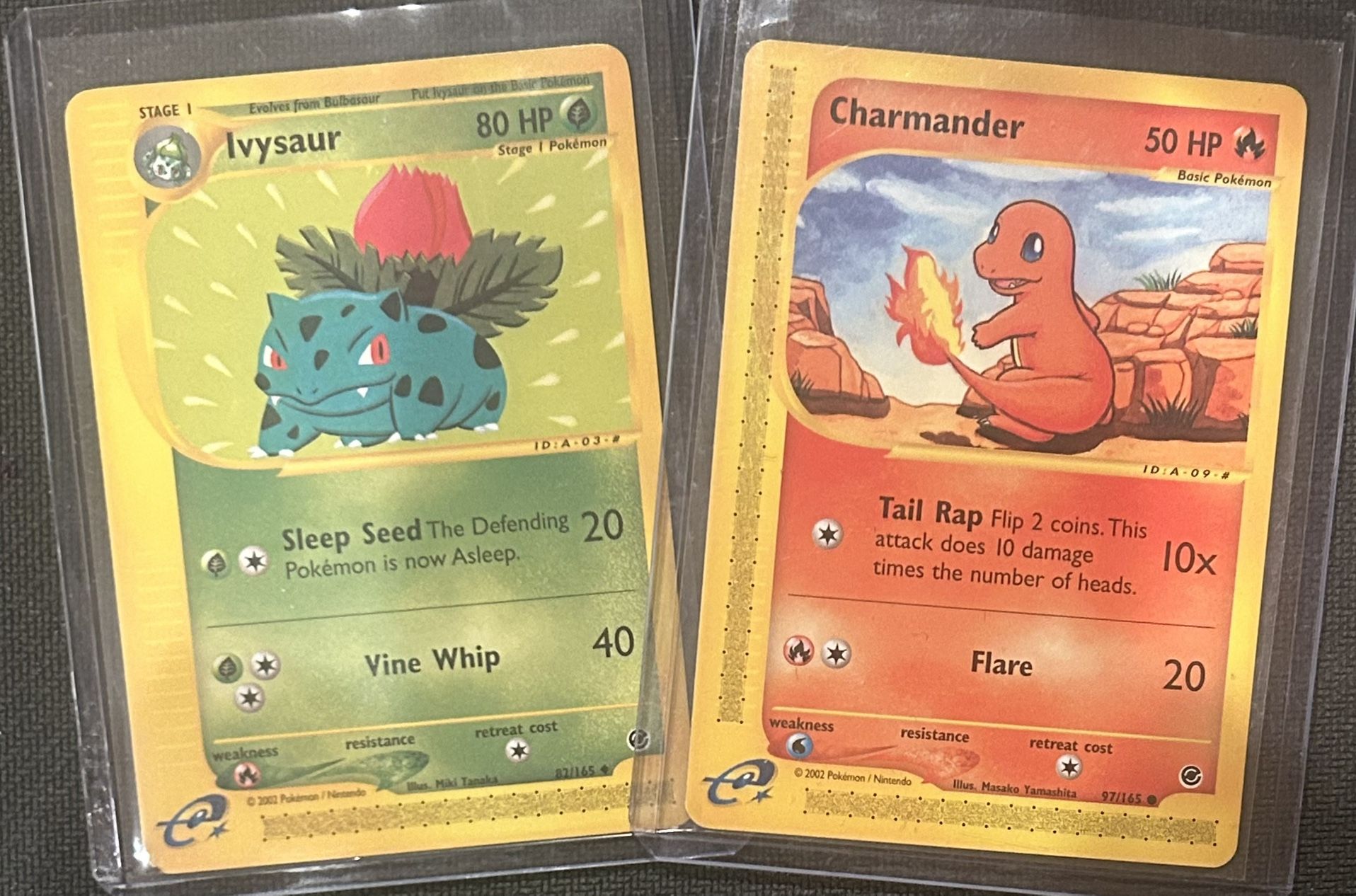 Charmander Expedition Base Set E Reader / Ivysaur Expedition Base Set E Reader - NM