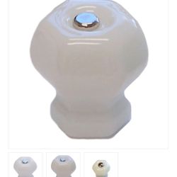 Glass Knob 10 Royal Blue And 9 White