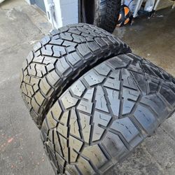 only 2 used tires Lt33x12.50r20 
Nitto ridgerappler 
Toyo RT trail 
$220.00 both