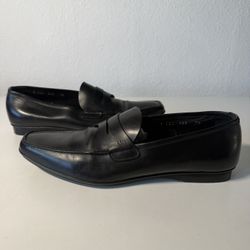 Prada Penny Loafers Black Leather 