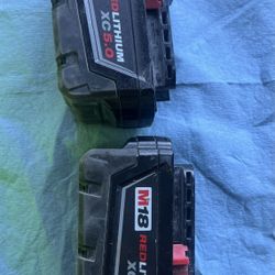 Two 5.0 Batteries Like New 120 For Both 