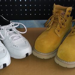 Pair Of Sneakers & Work Boots