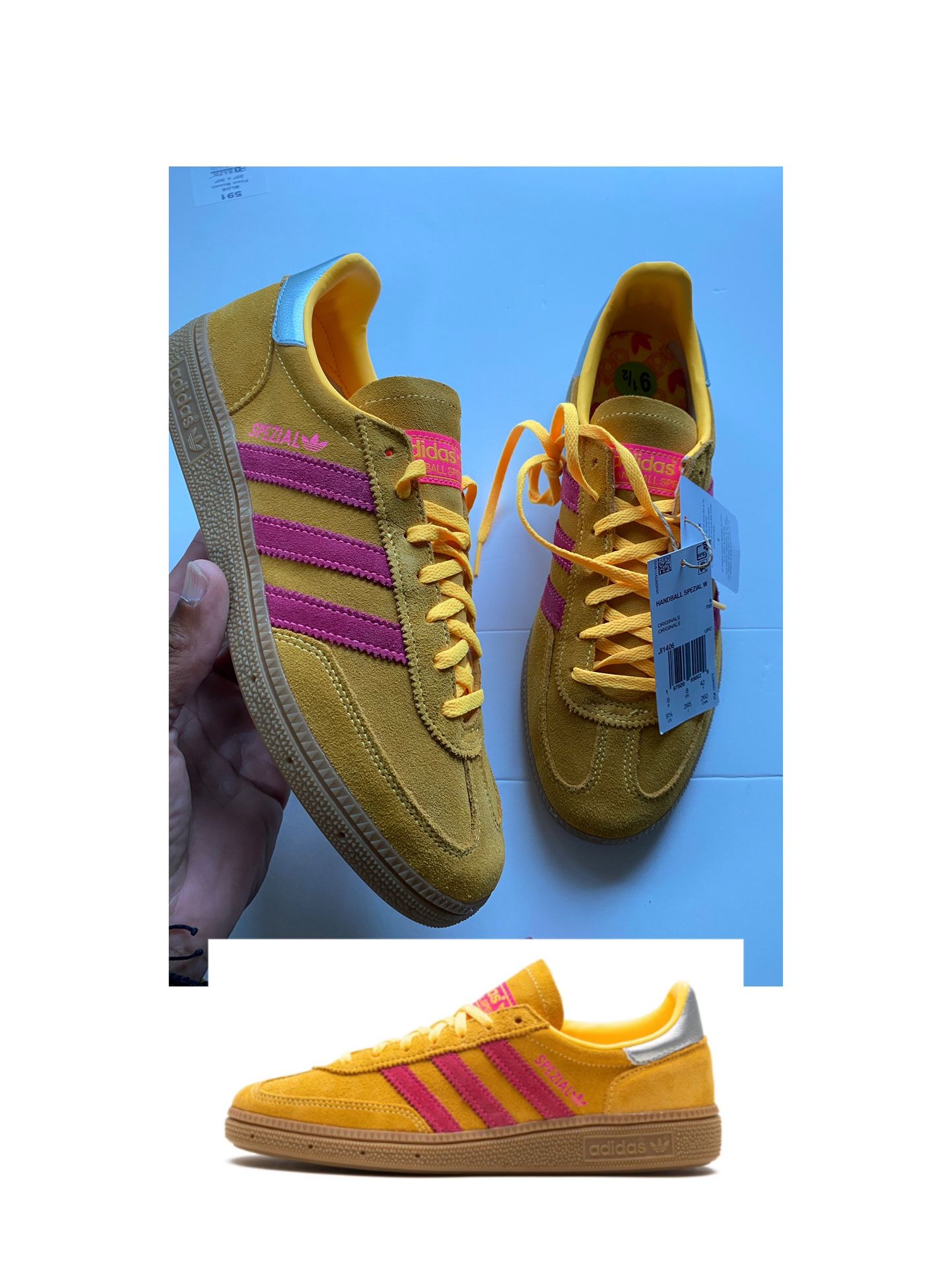 adidas Handball Spezial Womens Fashion Sneakers in Spark Pink sz 9.5 NEW NO BOX!