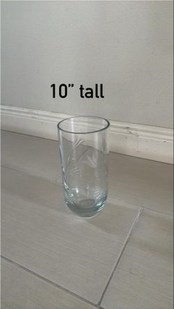 Glass vase size 10” H
