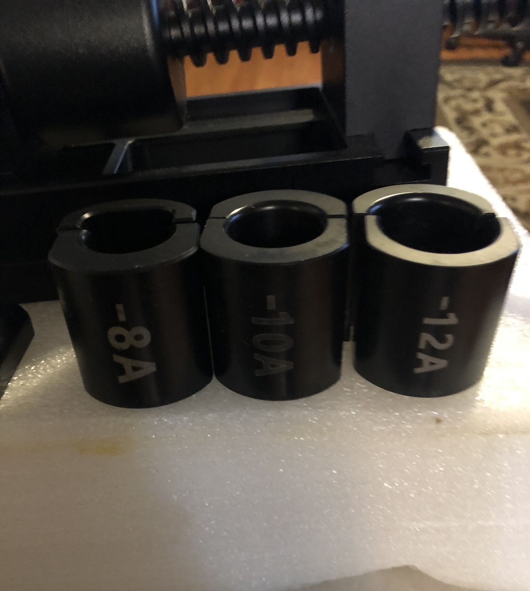 Black 8AN 10AN 12AN Connector Fuel Line Fittings Installation Tool Fuel Hose Repair Tool Kit
