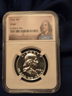 Proof 1958 Franklin half dollar