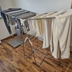 Foldable 2-Level Laundry Drying Rack