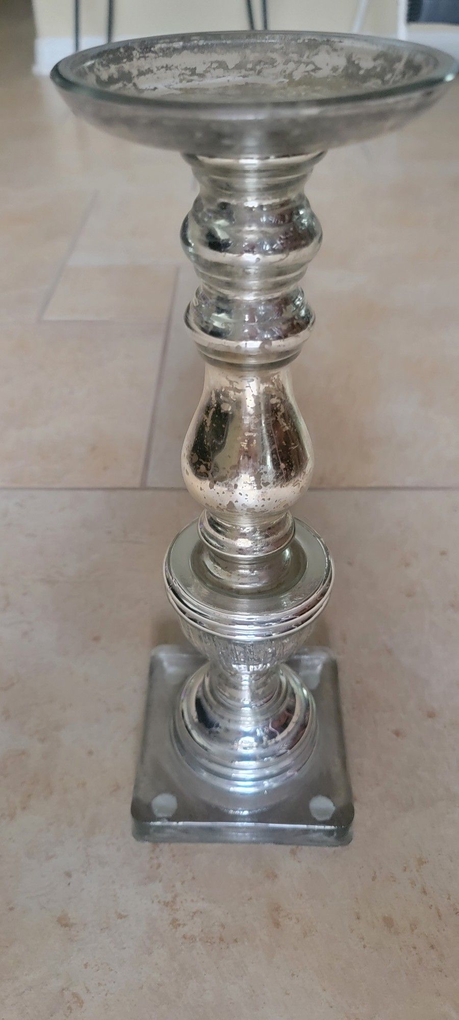 Mercury Glass Candle Holder