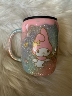 Custom glitter My Melody stainless steel mug  new