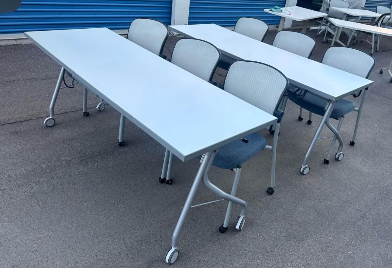Allsteel Desks Classroom Training Office break room Office Tables Nesting Folding 72x24