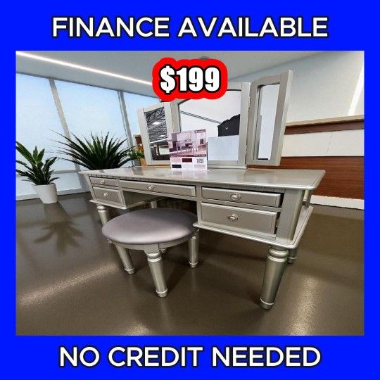🔥 VANITY + MIRROR DEAL! 💄🪞 ✨ ¡OFERTA DE VANITY CON ESPEJO! 💲Only $199 🚚 Delivery Available / FINANCE AVAILABLE 📦 # P F4079