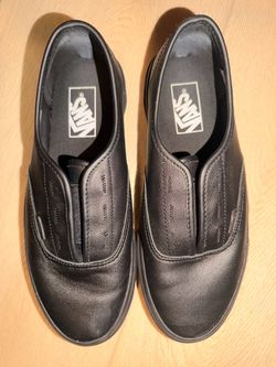 Vans UnisexAdult Authentic Shoes | (Leather) Black/Black | Authentic New Size 8 eur 41