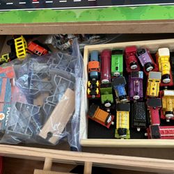 Train Table With The Whole Set And Bunch Of Thomas Trains