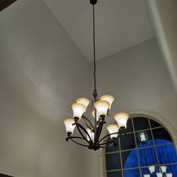 Set of two foyer chandeliers