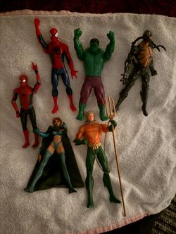 Spider-Man and Dc action figures