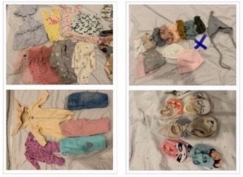Baby Girl Clothes (0-3month), Baby Girl hat, Baby Girl Hairbands, Baby Girl Socks(0-12months)