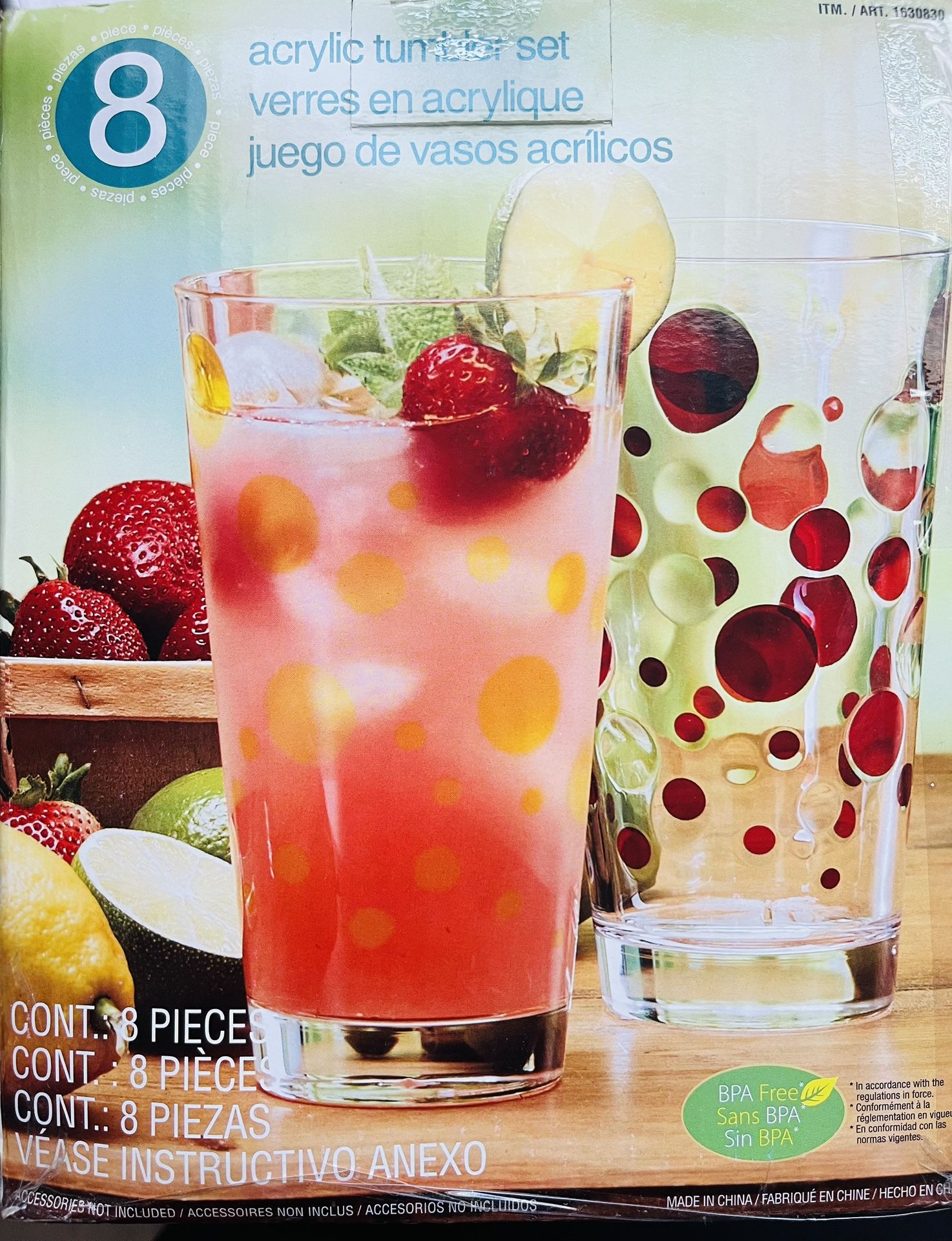acrylic tun tor set of 8