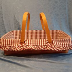 Longaberger 1997 Large Gathering Basket w 2 liners