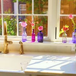 Old apothecary Purple Bottles