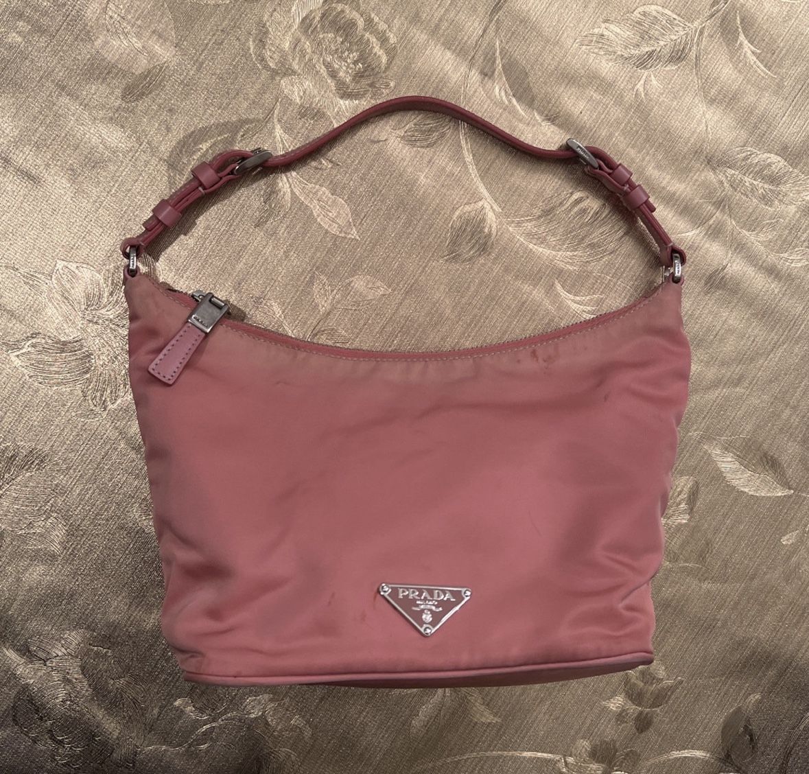 Prada Tessuto Siro Bag Purse Rose Color